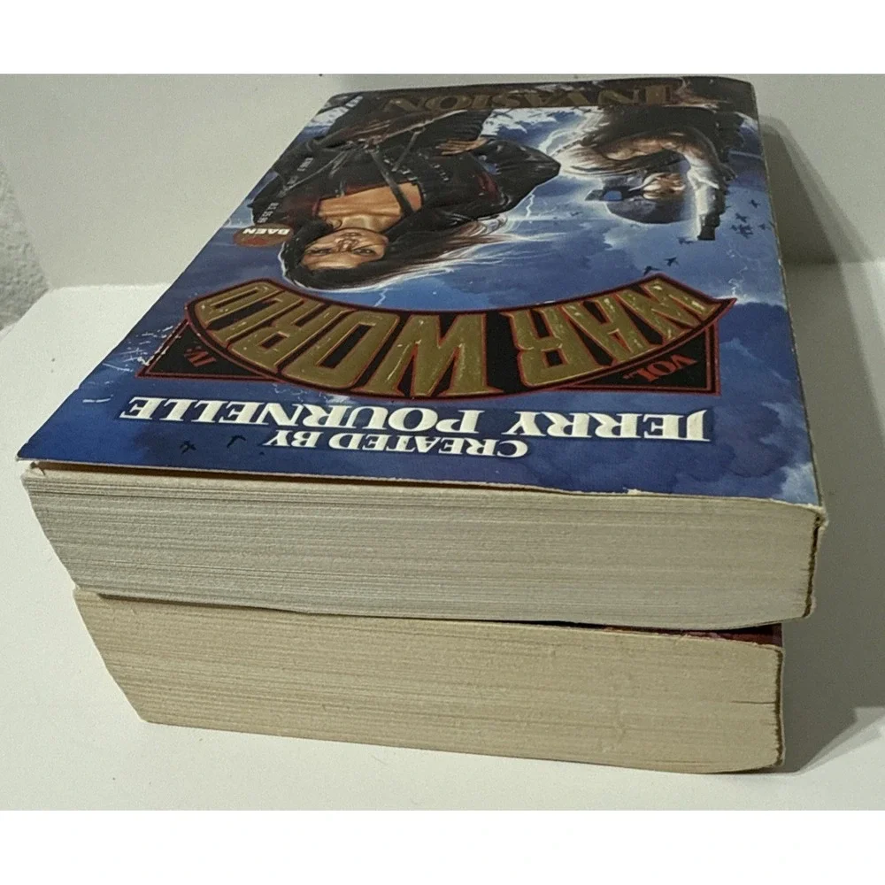 War World Saga Sci Fi Vintage PB Book LOT Pournelle Vol 3 &4 Invasion Sauron Dom